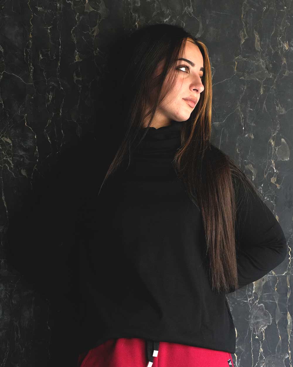 Pure Comfort Draped Neck Sweatshirt