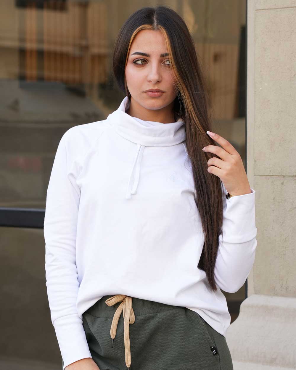 Pure Comfort Draped Neck Sweatshirt